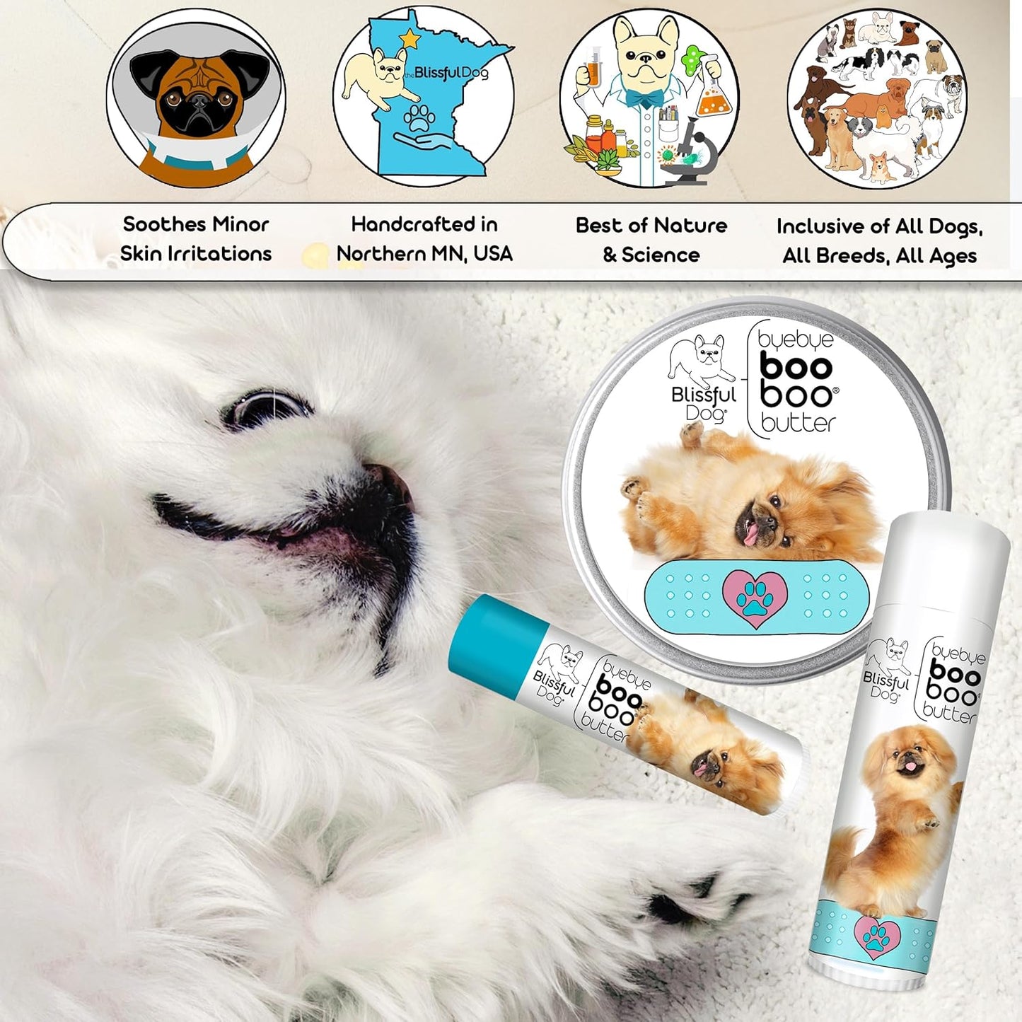The Blissful Dog Pekingese Boo Boo Butter, 16 oz.