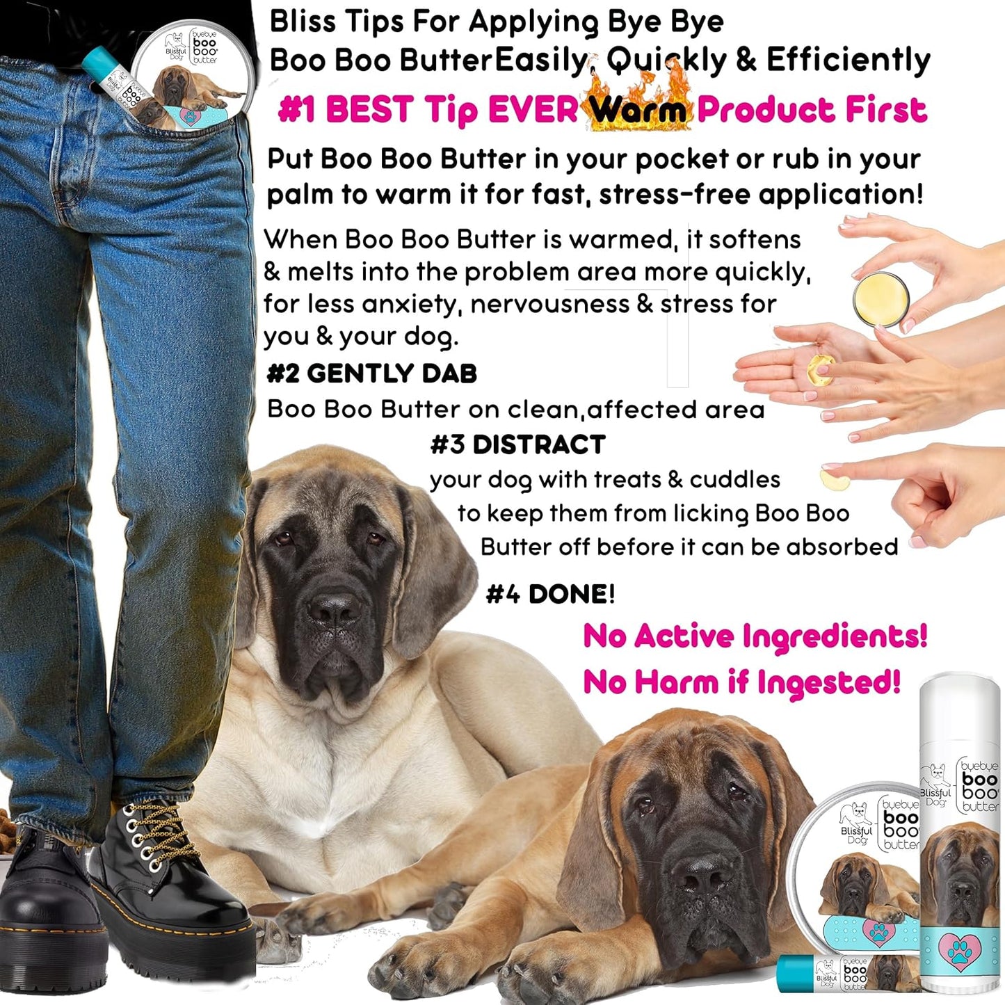 The Blissful Dog 2 oz TIN Mastiff Booboo Butter