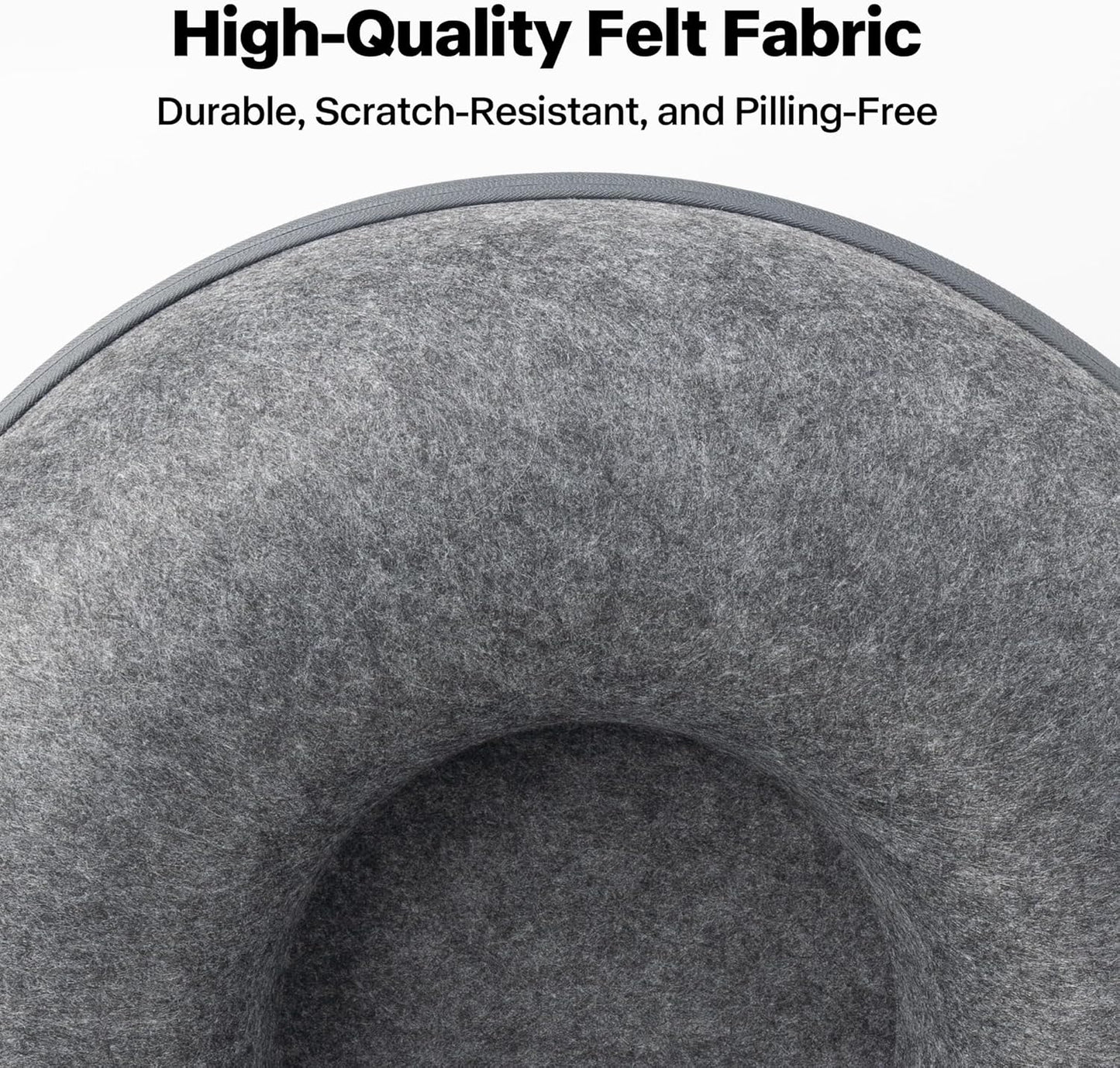 Pawise Peekaboo Cat Cave Donut Tunnel Bed, Cat Tunnel Bed,Bonus Separate Pom-Pom Bell Toy (Not Attached to Cave),Convertible Felt Cats Cave for Indoor Catty(X-Large)