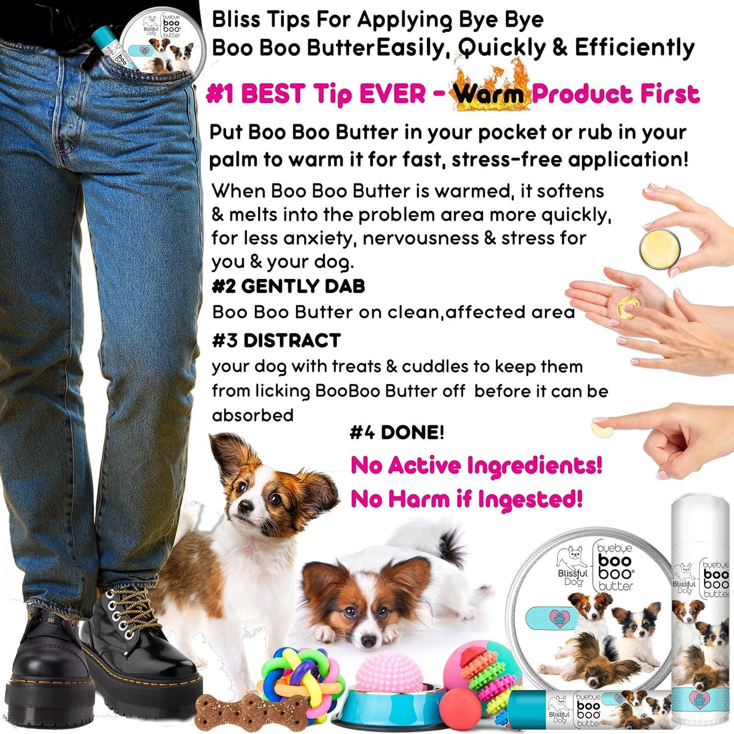 The Blissful Dog Papillon Boo Boo Butter, 0.15-Ounce