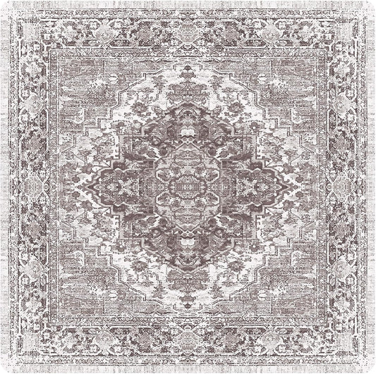 nunubaby Washable Pee Pads for Dogs, Stylish, Non-Slip and Leak-Proof Pee Pads. Reusable Potty Pads for Dogs for Crates and Floors.(Brown/Geo, 54" x54")