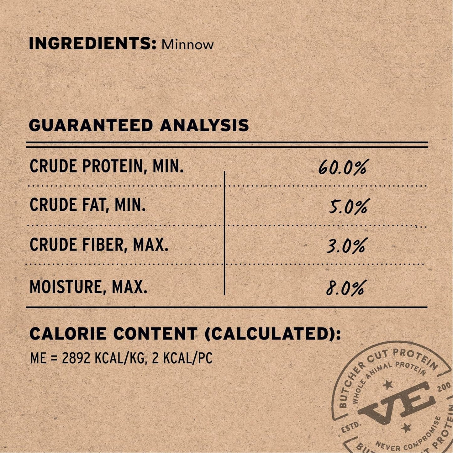 Vital Essentials Minnows Cat Treats, 0.5 oz | Freeze-Dried Raw | Single Ingredient | Grain Free, Gluten Free, Filler Free