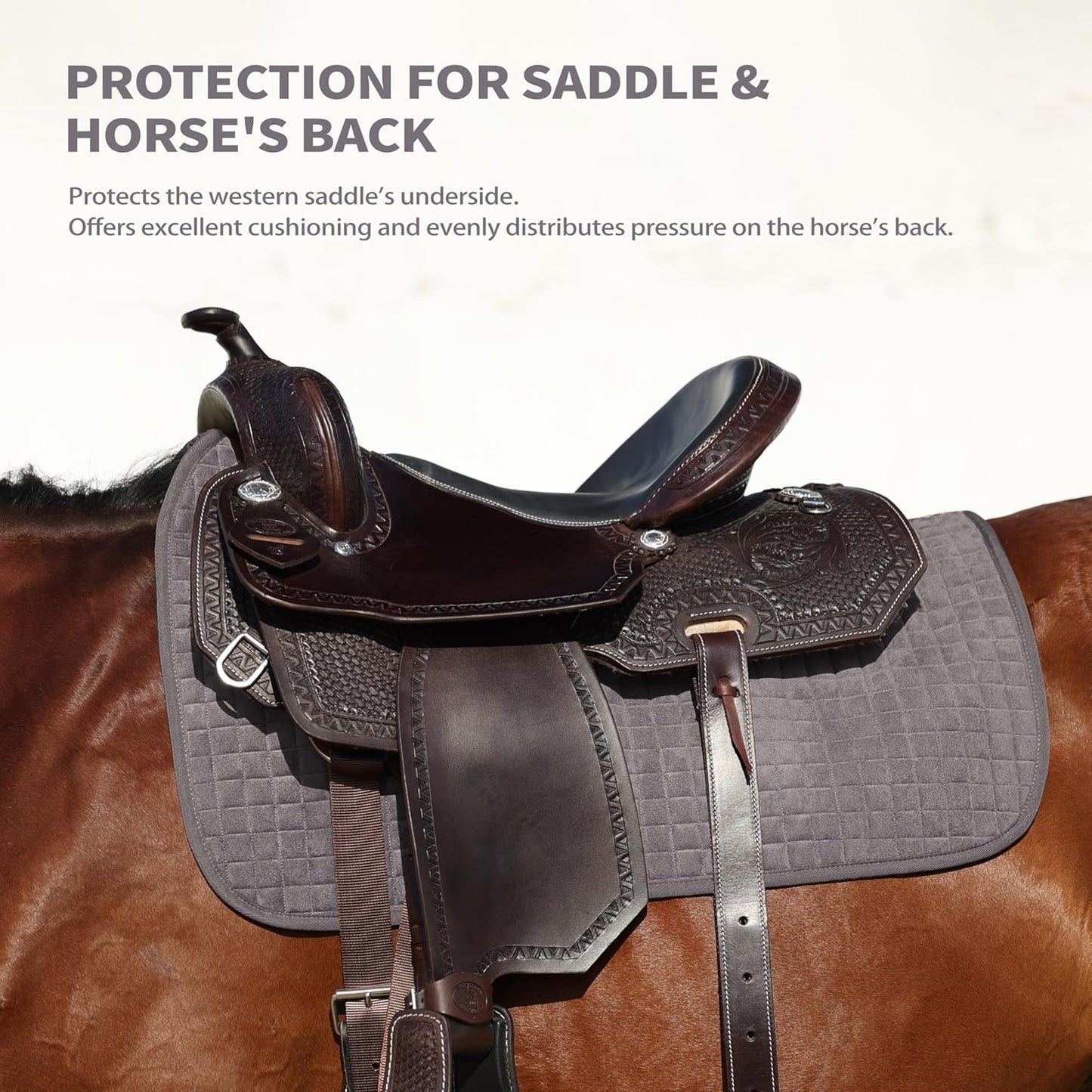 Tackmore Western Saddle Pad Breathable, Shock-Absorbing Saddle Pad