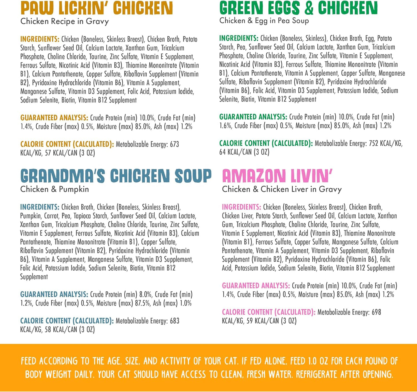 Weruva Classic Cat Food, Variety Pack, Paw Lickin' Pals Wet Cat Food, 3oz Cans (Pack of 24)