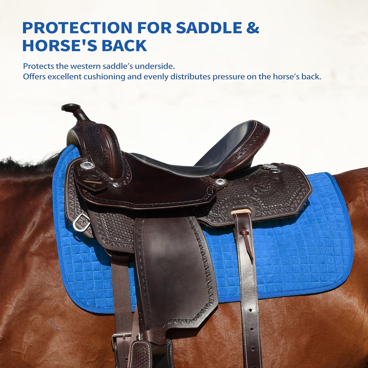 Tackmore Western Saddle Pad Breathable, Shock-Absorbing Saddle Pad