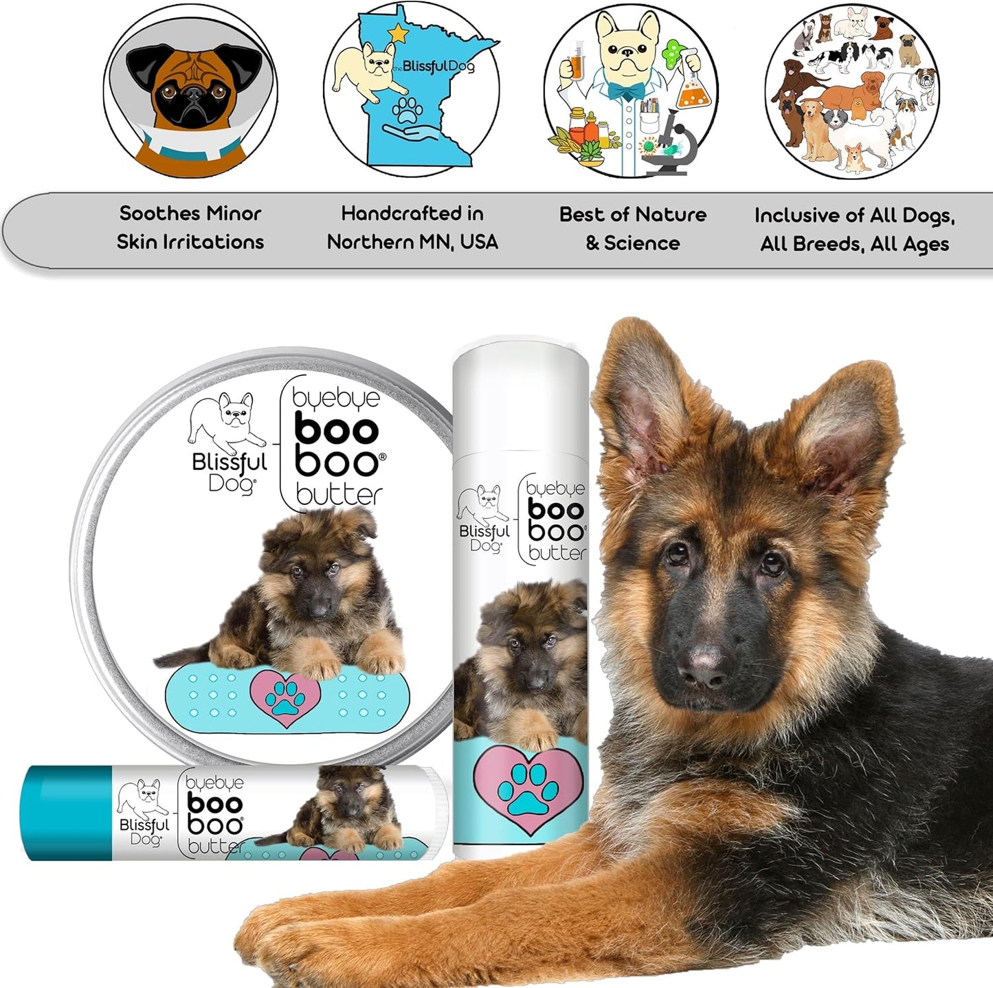 The Blissful Dog .50 oz Tube German Shepherd Booboo Butter