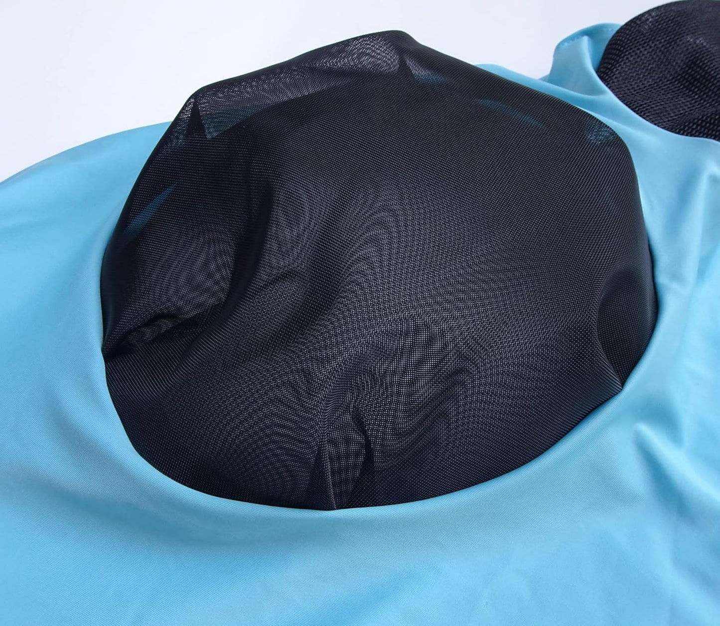 Horse Mesh Fly Mask with Ears, Soft Lycra Mesh Mask Anti-UV with Ears Pacific Blue, Pony