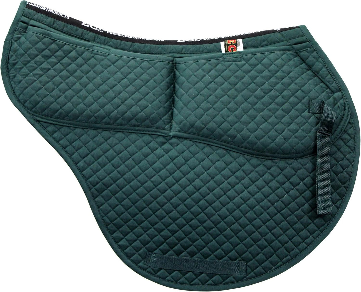 ECP Equine Comfort Products All-Purpose Contoured Correction Saddle Pad with Adjustable Memory Foam Inserts for Custom Support, Non-Slip, Shock Absorbing, 22” Spine, 19.5” Drop