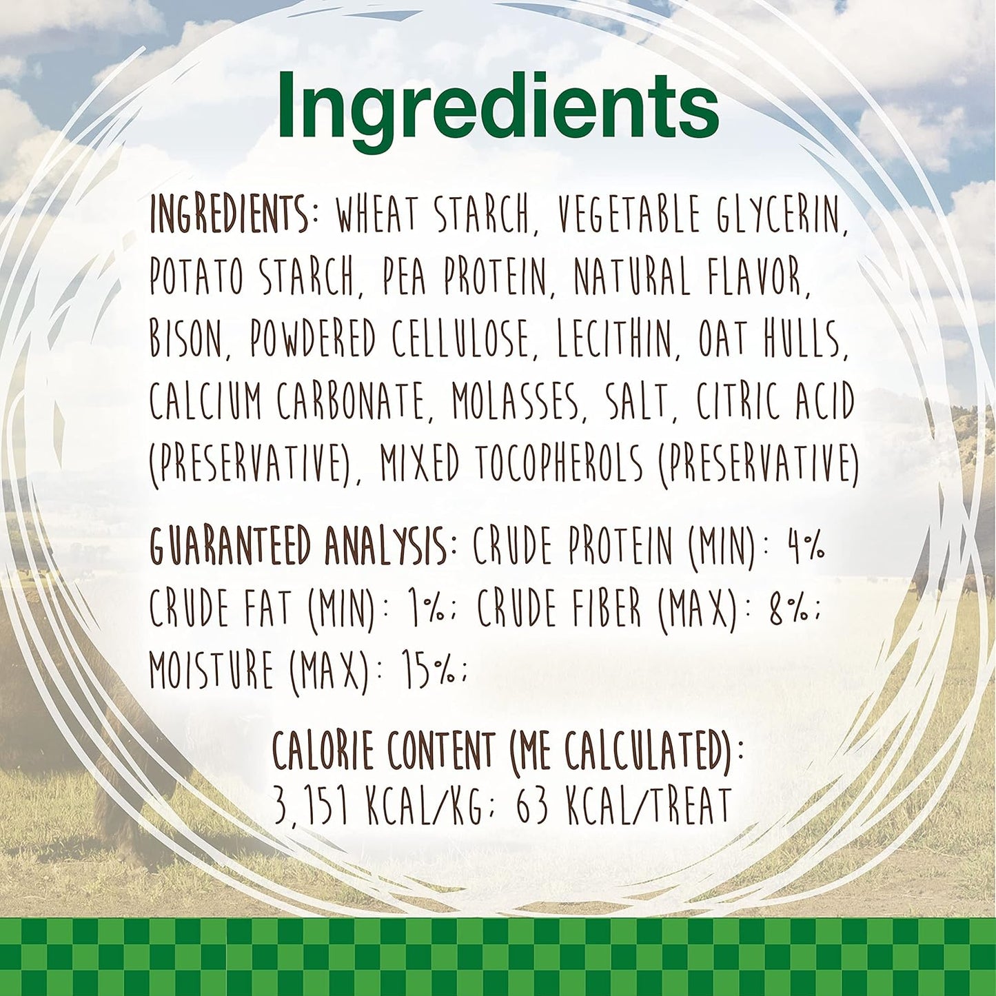 Nylabone Healthy Edibles Wild Natural Long-Lasting Bison Flavor Bone Chew Treats for Dogs, Small (16 Count) (Pack of 2)