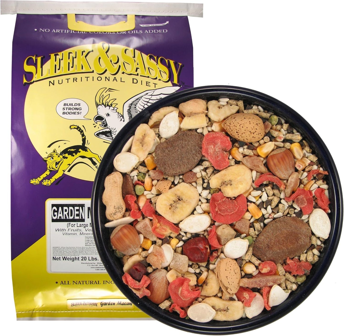 SLEEK & SASSY Garden Macaw Parrot Food (20 lbs.)