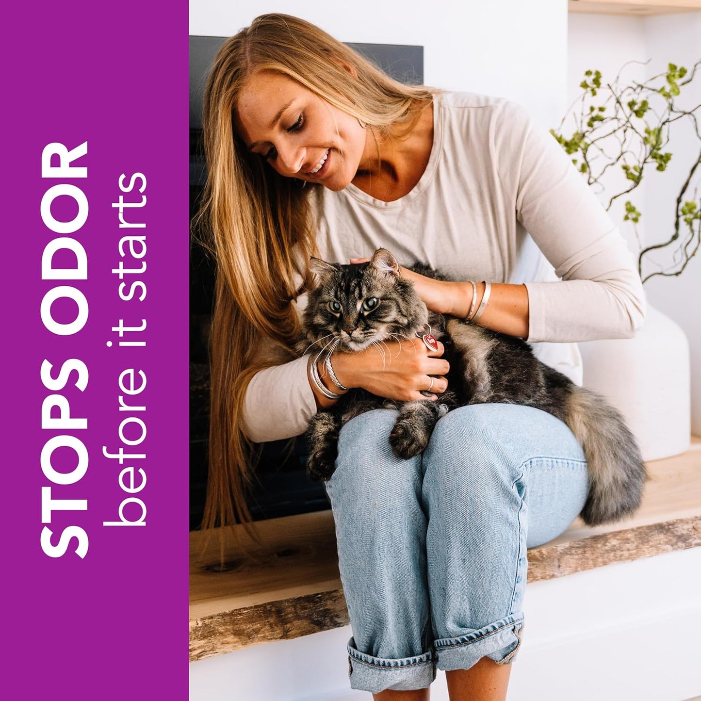 ökocat Less Mess Low Tracking Wood Clumping Cat Litter Mini- Pellets, Unscented, 21.5 pounds - Natural Ingredients, Stops Odor, Clumps Solid, 99% Dust Free, Great for Long-Hair Breeds