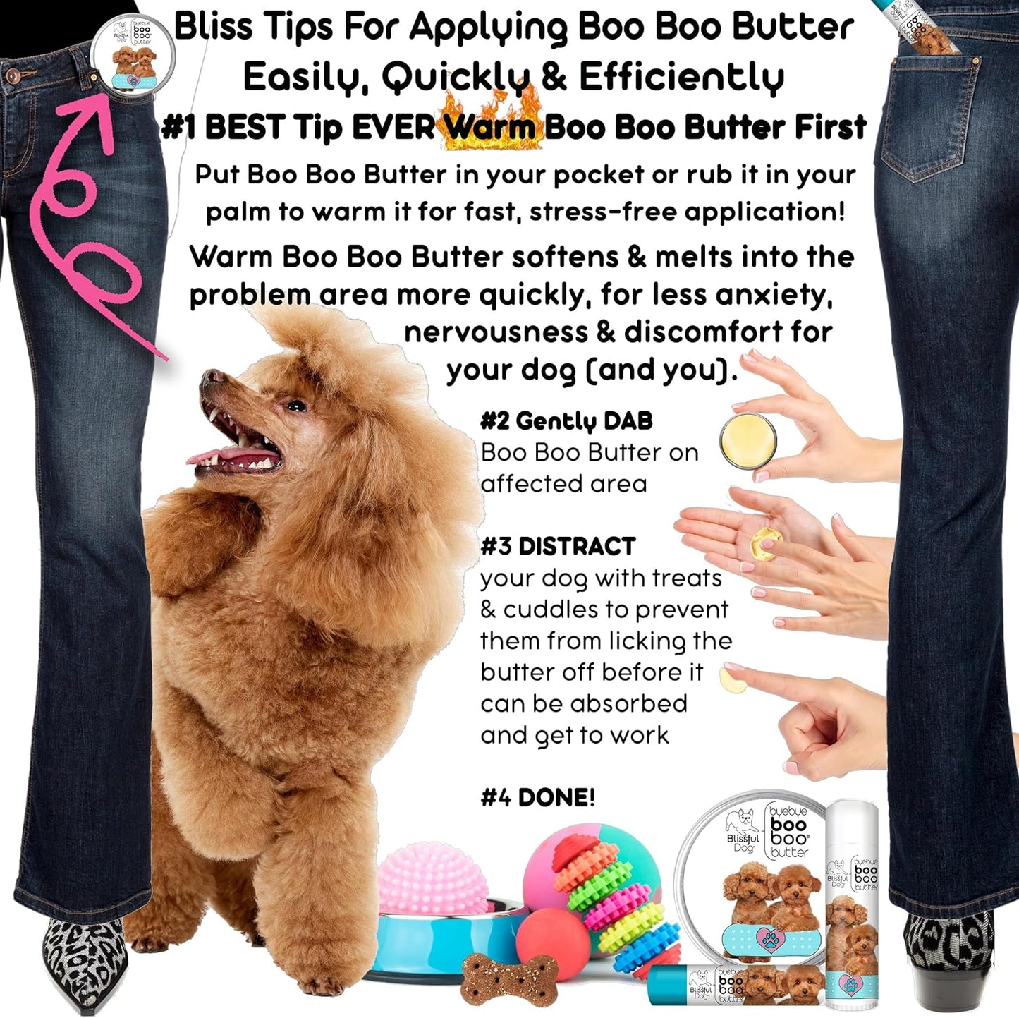 The Blissful Dog Poodle Boo Boo Butter, 16 oz.