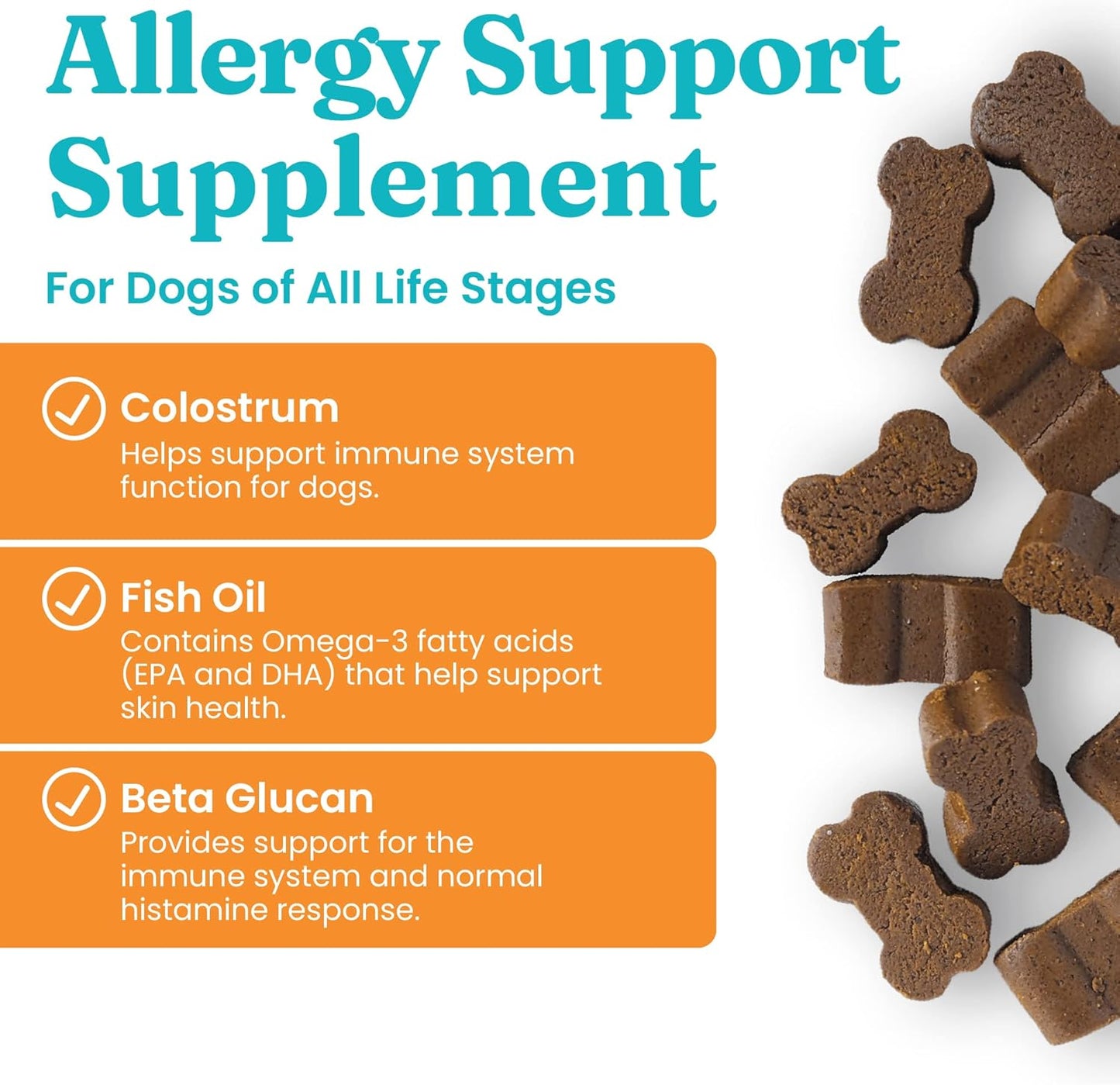 Solid Gold Dog Allergy Relief Chews - Dog Itching Skin Relief & Seasonal Allergies Support - Alaskan Salmon Oil for Dogs Skin, Coat & Immune Support - Bacon Flavor Soft Allergy Chews for Dogs -120ct