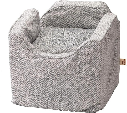 Snoozer Pet Products - Luxury Lookout I Dog Car Seat with Show Dog Microsuede, Small - Palmer Dove